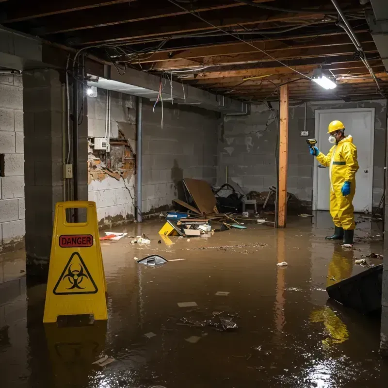 Flooded Basement Electrical Hazard in Vincentown, NJ Property